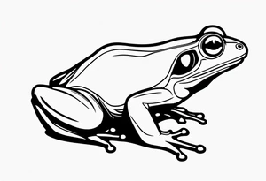 a simple frog tattoo idea