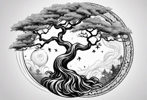 Joshua yin and yang tree tattoo idea