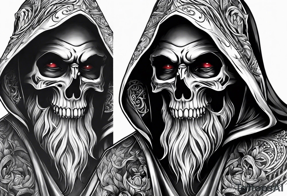 samari grim reaper tattoo idea