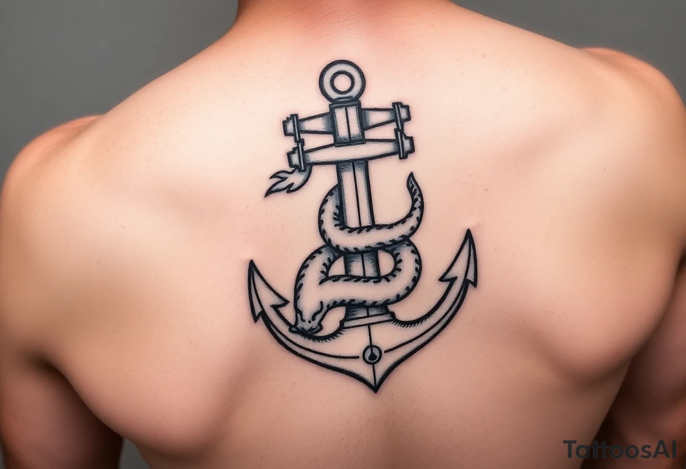 I want an anchor with a weasel intertwined with the anchor tattoo idea