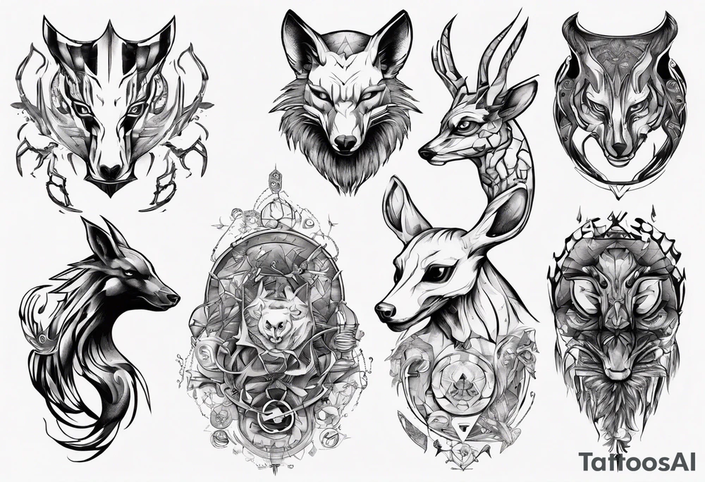 cybersigilism animals tattoo idea