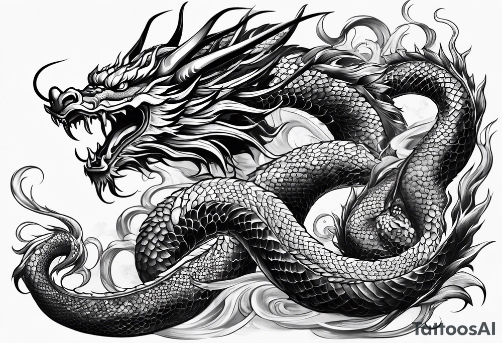 eastern dragon tattoo idea