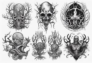 lovecraft them
with tree tattoo idea