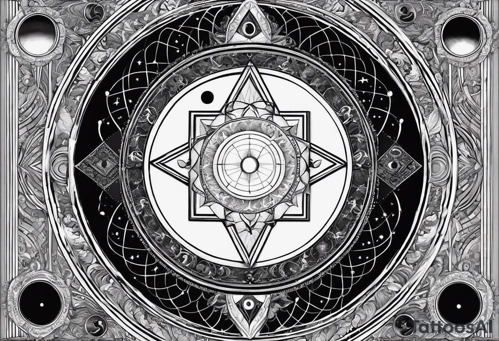 Astrology, Gemini, Natal Chart, angelic, soul mates, vision, planetary, ying yang, the moon, third eye, armband tattoo idea