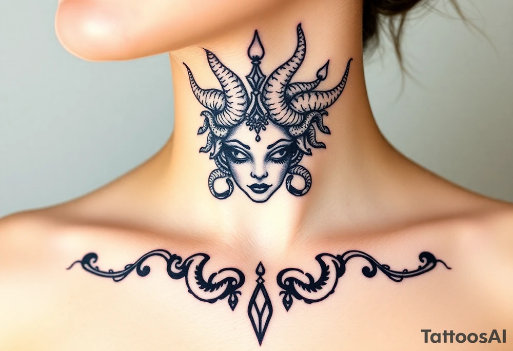 Small Medusa tattoo idea