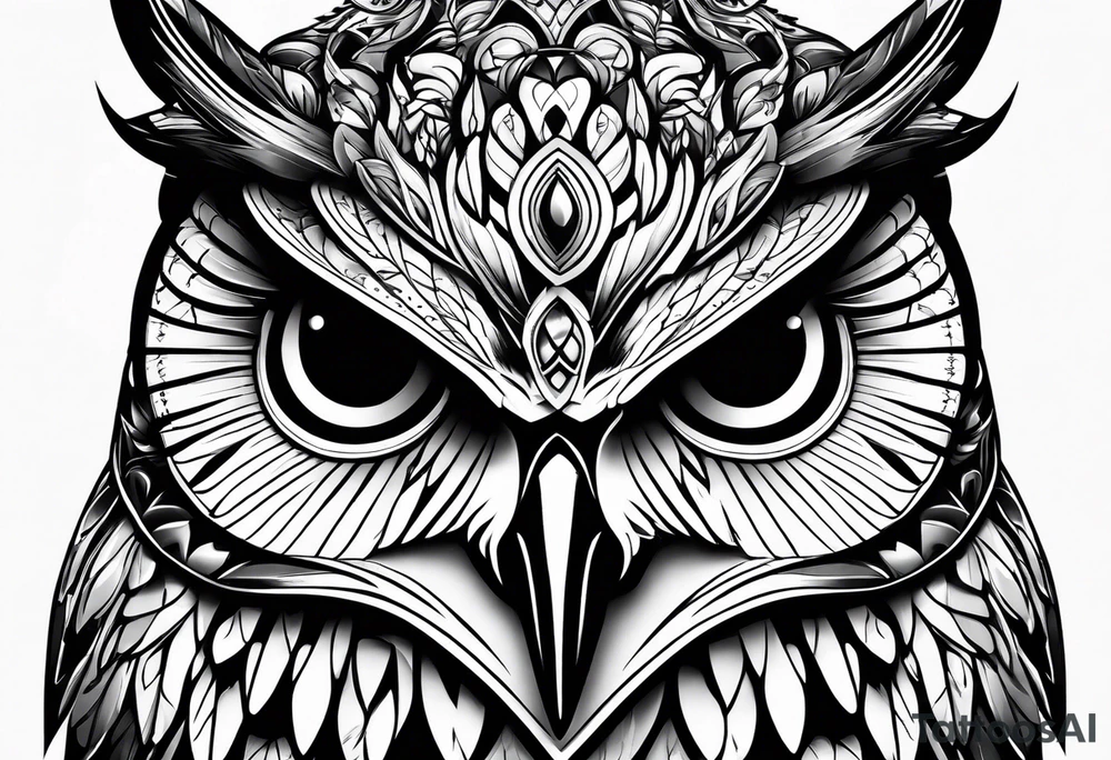king owl tattoo idea