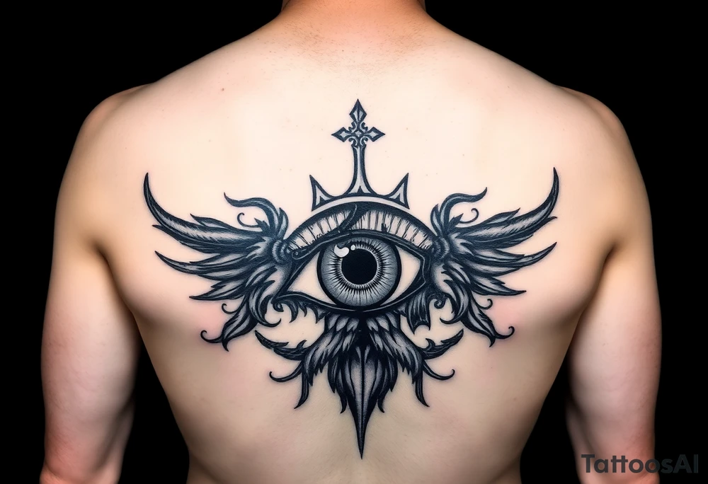 I want a tattoo with the saying "In the land of the blind, the one eyed man is king". I want to incorporate this saying into a relevant and unique design or tattoo idea. Some inspiration that I like are: Pirate theme, Roman Empire theme, Fantasy King Era theme, Futuristic/Cyberpunk theme. tattoo idea