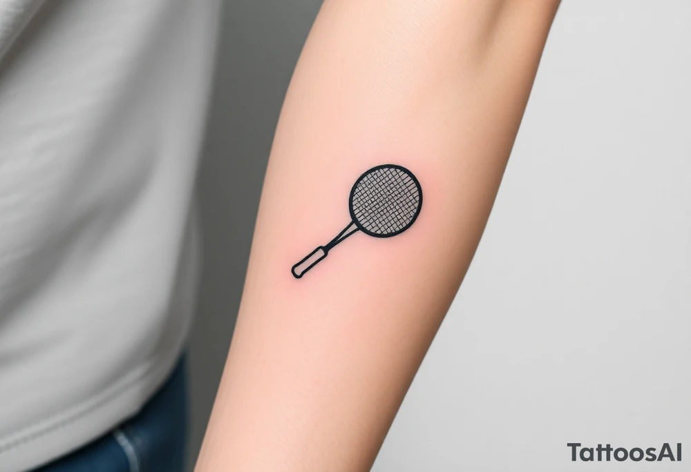 Racket sports tattoo which should have table tennis and badminton tattoo idea