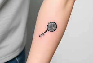 Racket sports tattoo which should have table tennis and badminton tattoo idea