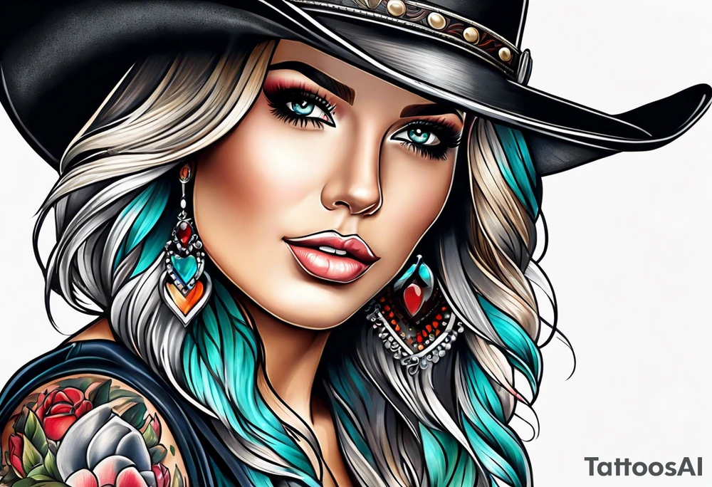 Female country music tattoo idea