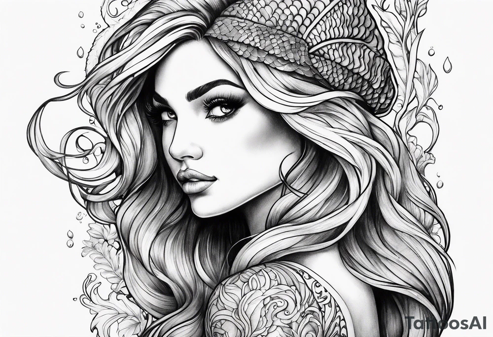 Mermaid tattoo idea