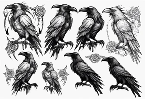 Demon Raven tattoo idea