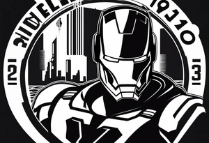CYBERPUNK QUE CONTENGA EL LOGOTIPO IRONMAN70.3 Y LAS PALABRAS SWIM, RUN Y BIKE tattoo idea