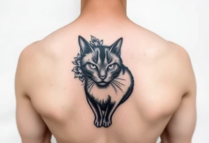 Black cat tattoo idea