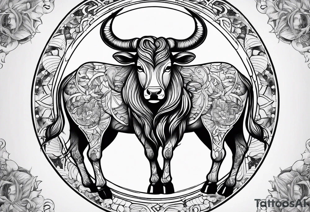 Gemini taurus zodiac symbols 
combined tattoo idea