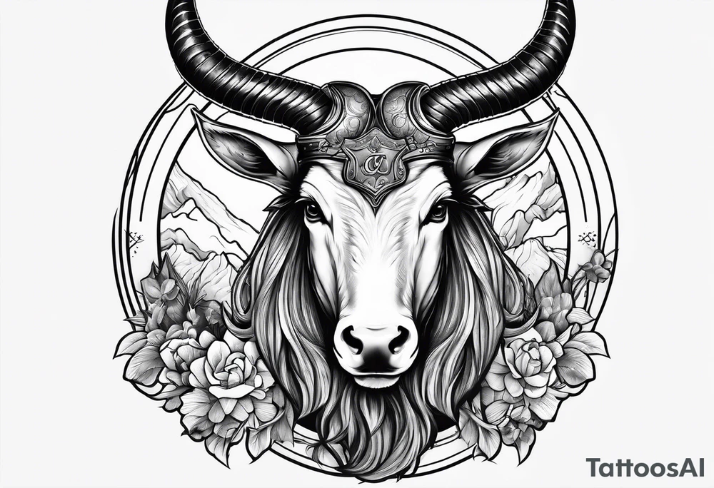 capricorn with a shotgun tattoo idea