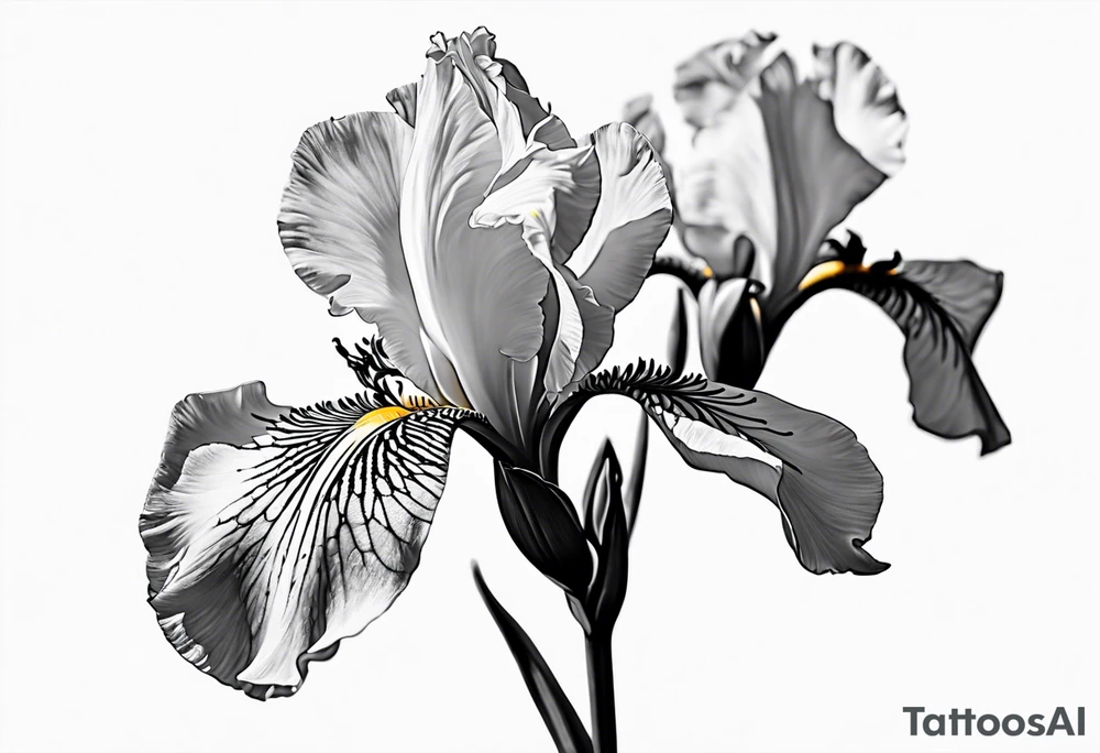 Iris flower tattoo idea