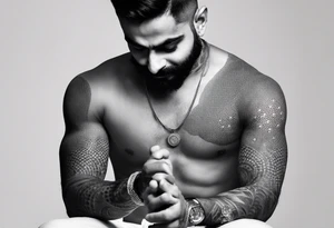 forarm, shiv bhagwan in meditation
virat Kohli arm tattoo tattoo idea