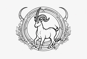 cool capricorn tattoo idea