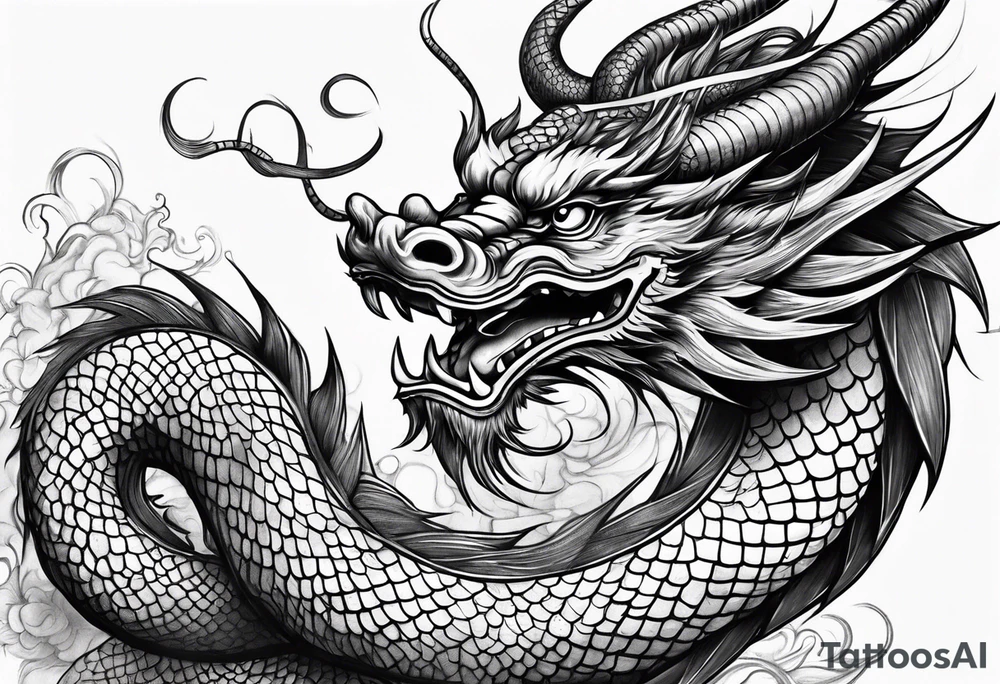 chinese dragon tattoo idea