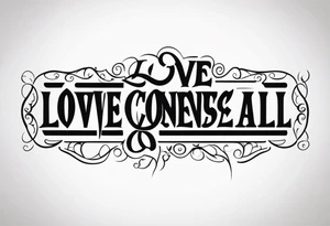 Love conquers all tattoo idea