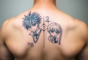 Anime design featuring yuyu hakusho, Toradora, and Eyeshield 21 tattoo idea
