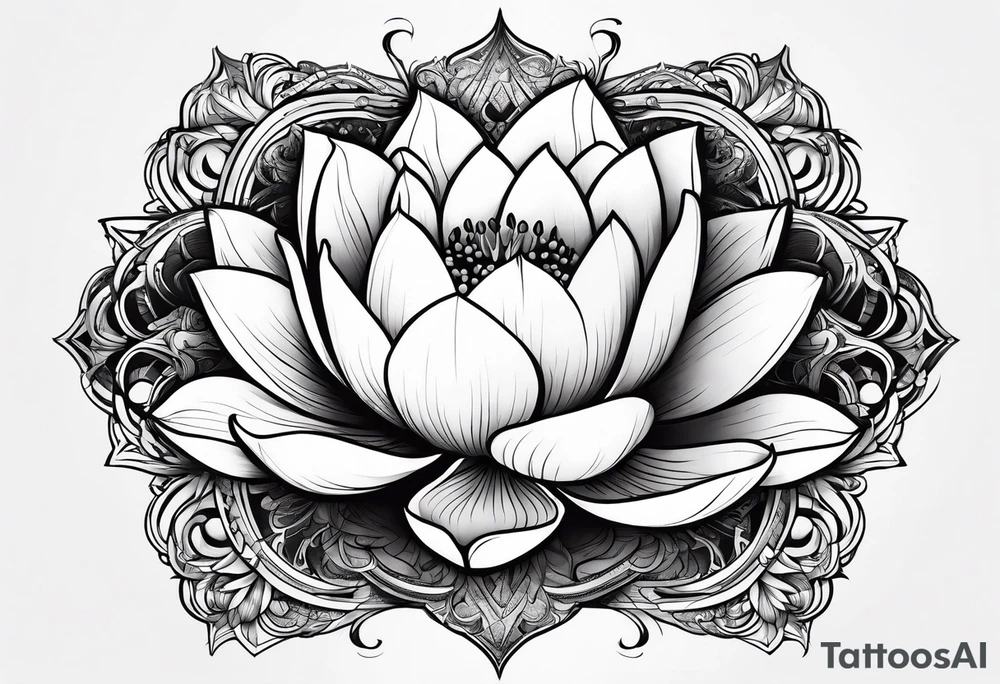 Lotus flower tattoo idea
