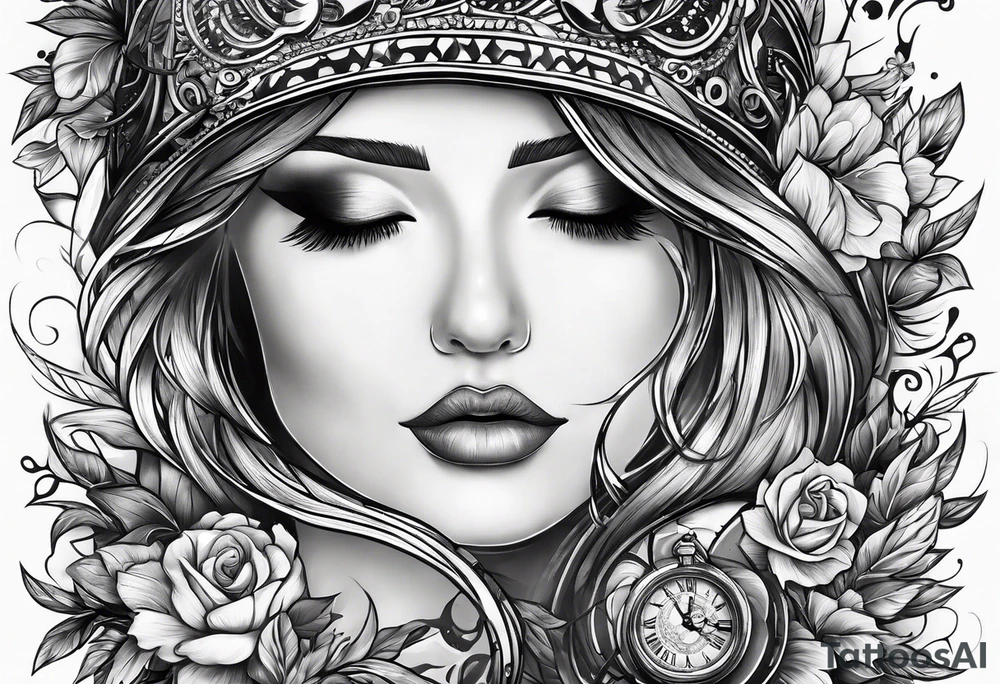 No need to run after the time tattoo idea
