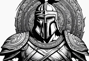 Spartan warrior with shield tattoo idea