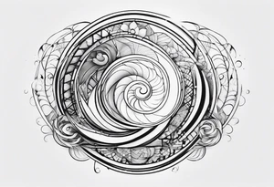 written Fibonacci numbers tattoo idea