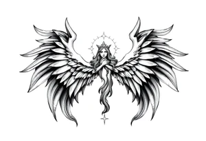 Powerful Biblically accurate Seraphim tattoo idea