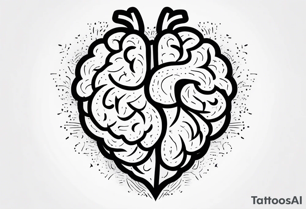 Brain, heart sign, love, heart break makes you strong, worth it, pain makes you stronger, strength, plane, travel, passion, growth tattoo idea
