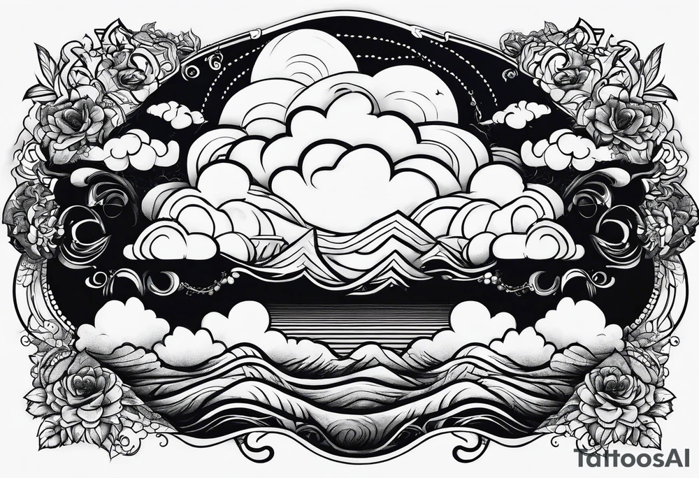 Head in the clouds tattoo idea