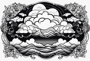 Head in the clouds tattoo idea