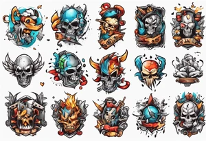 background that represents game development and designs tattoo idea