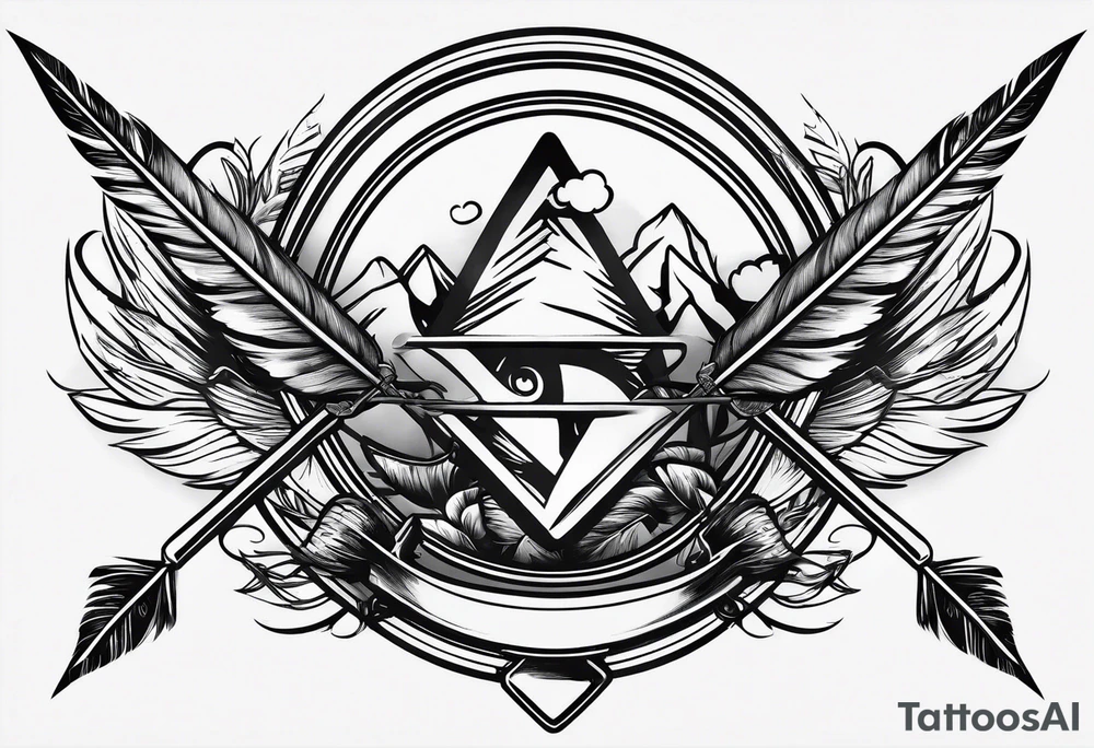 arrow with feather tattoo idea