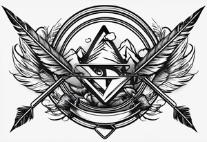 arrow with feather tattoo idea