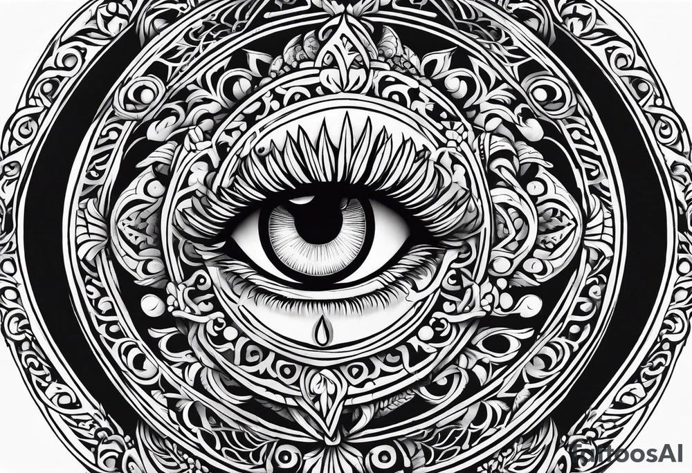 Slavic one eyed spirit that causes bad luck tattoo idea