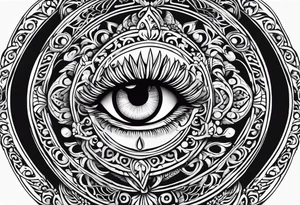 Slavic one eyed spirit that causes bad luck tattoo idea