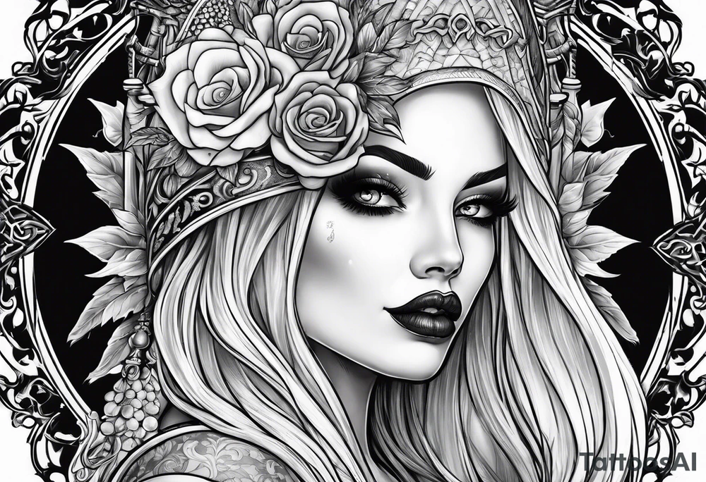 lady death tattoo idea