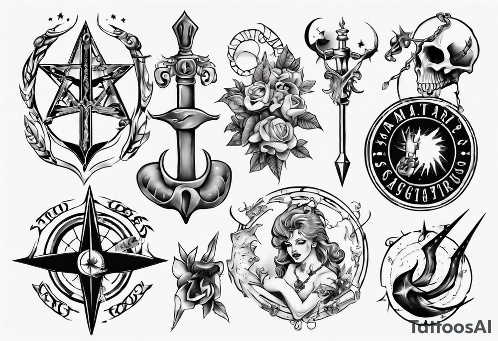 saggitarius sign tattoo idea