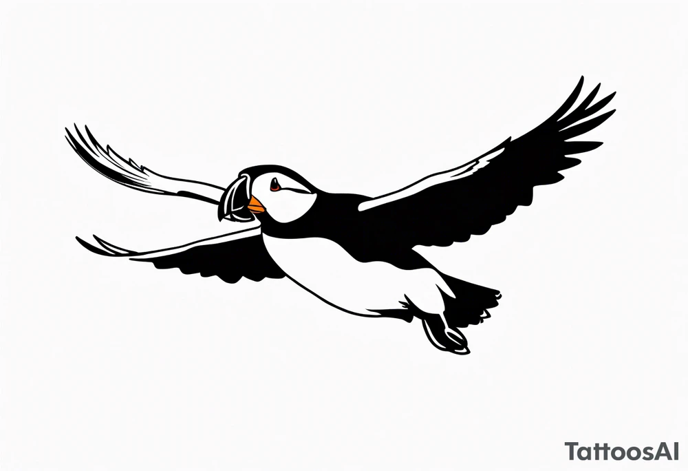 a flying puffin without background - forarm Tattoo tattoo idea a flying puffin without background - forarm Tattoo tattoo idea