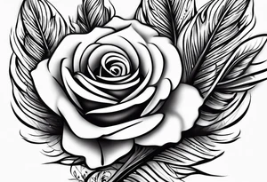 fore arm tattoo
a angel feather including a stylish rose with first name Isa encrypted tattoo idea