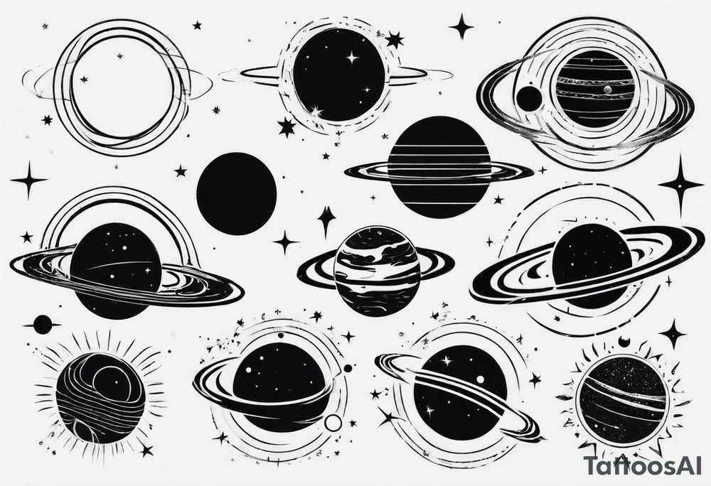 solar system tattoo idea