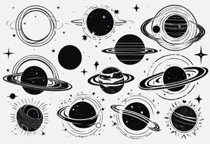solar system tattoo idea