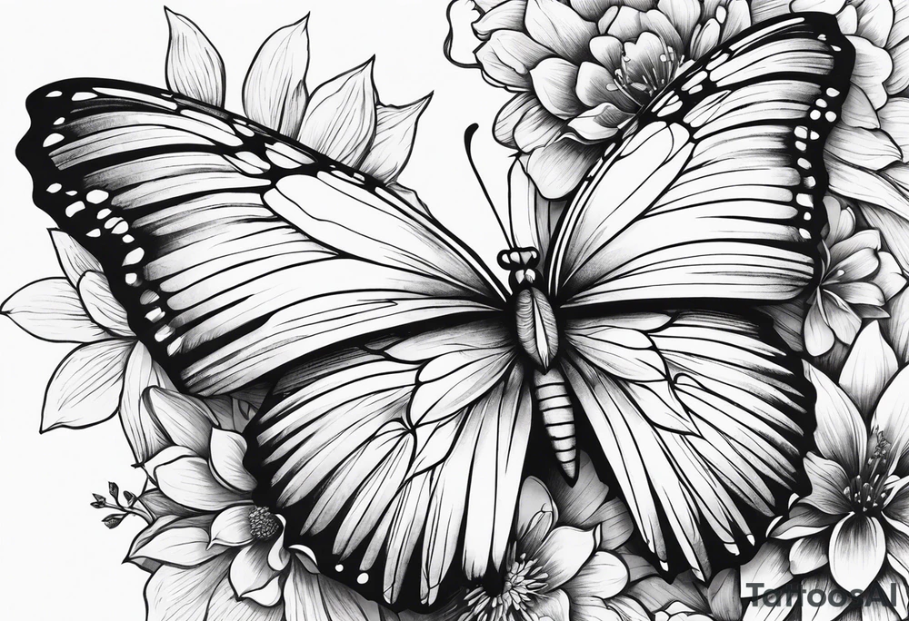 wing, flower, tattoo idea