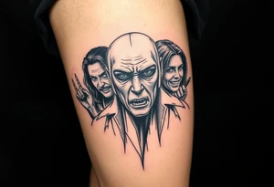 Horror movie character montage tattoo idea