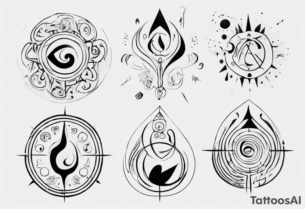 The four elements tattoo idea