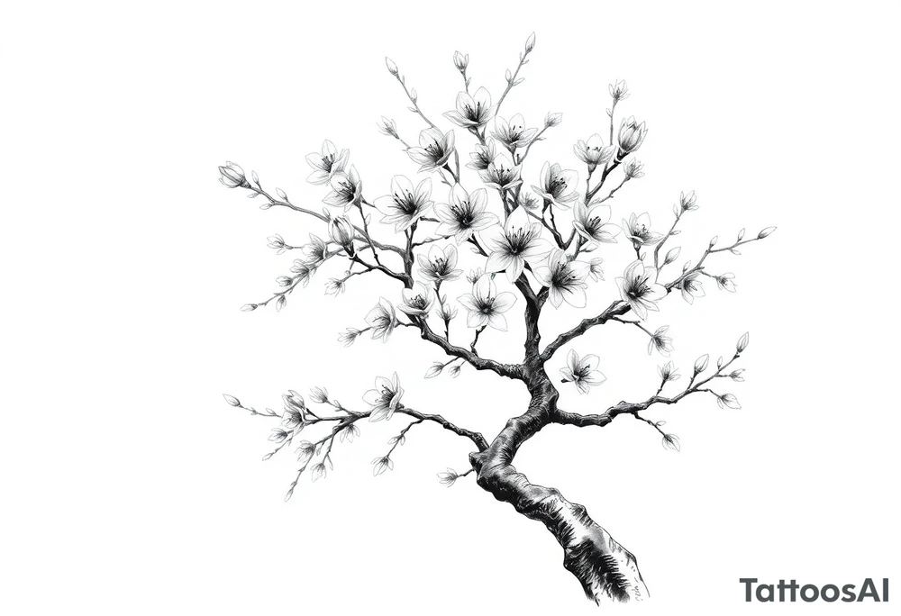 Blossom tree tattoo idea