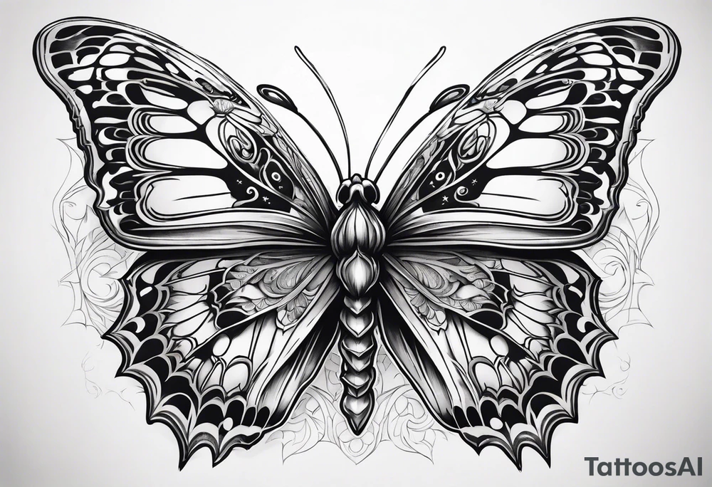 A skull that looks like a butterfly. tattoo idea